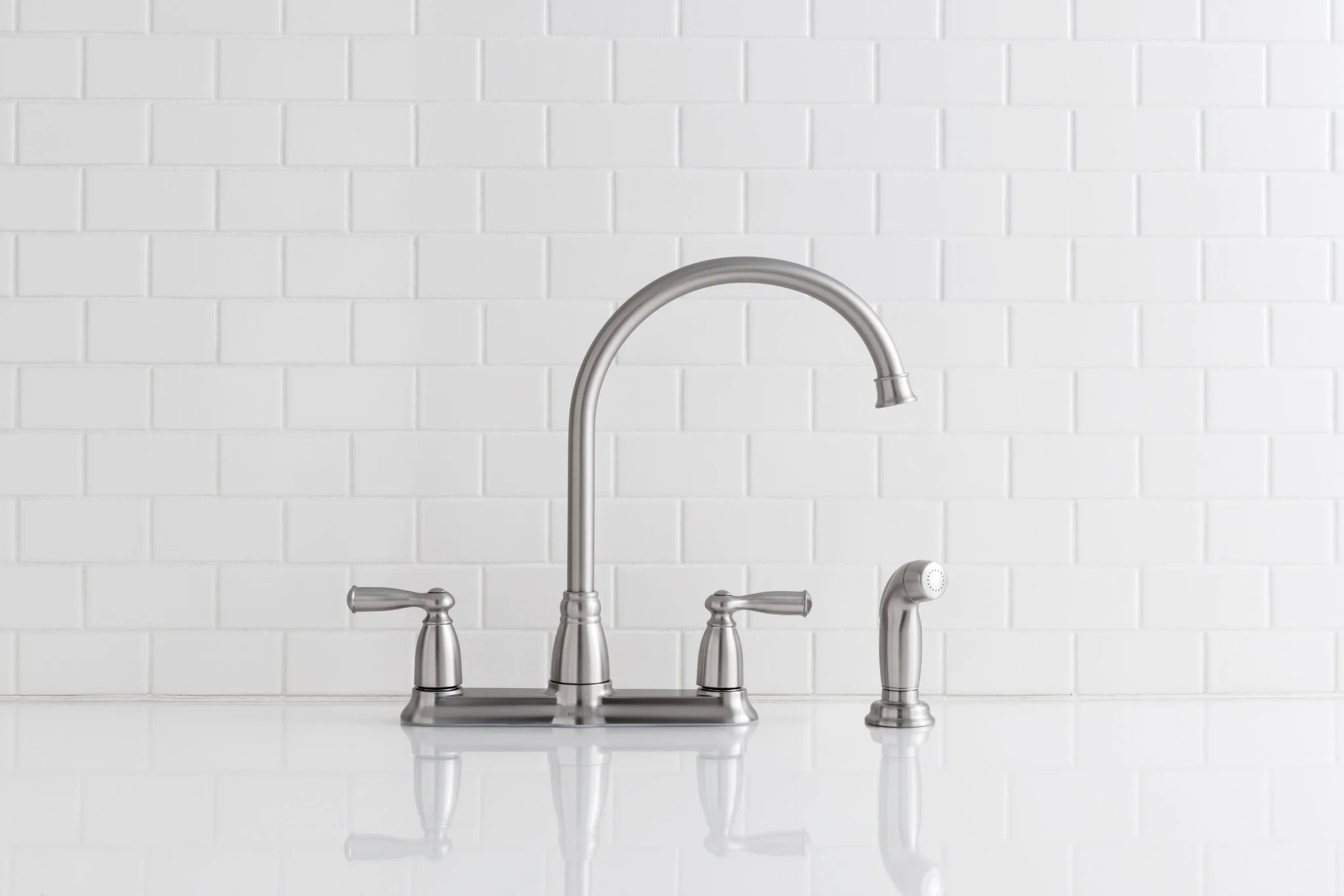 Moen Banbury High-Arc 2-Handle Kitchen Faucet with Side Sprayer, Spot Resist Stainless
