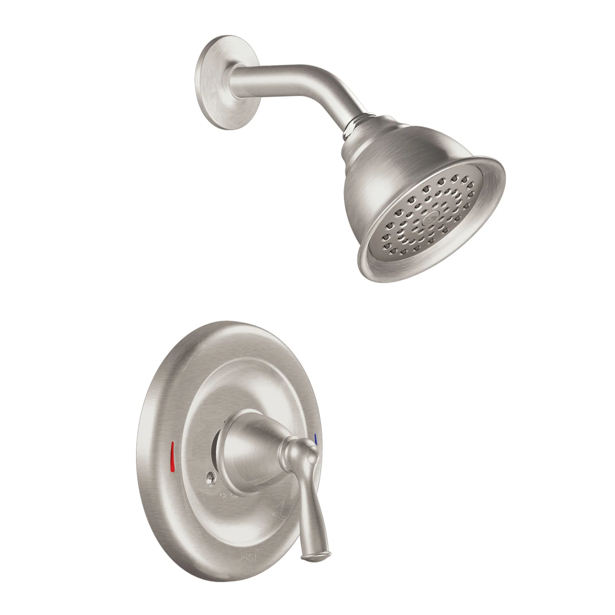 Moen Banbury Single-Handle 1-Spray 1.75 GPM Shower Faucet with Valve, Spot Resist Brushed Nickel (Valve Included)