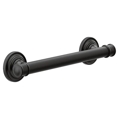 Moen Belfield 12-in Matte Black Wall Mount ADA-Compliant Grab Bar