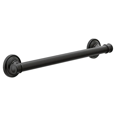 Moen Belfield 18-in Matte Black Wall Mount ADA-Compliant Grab Bar