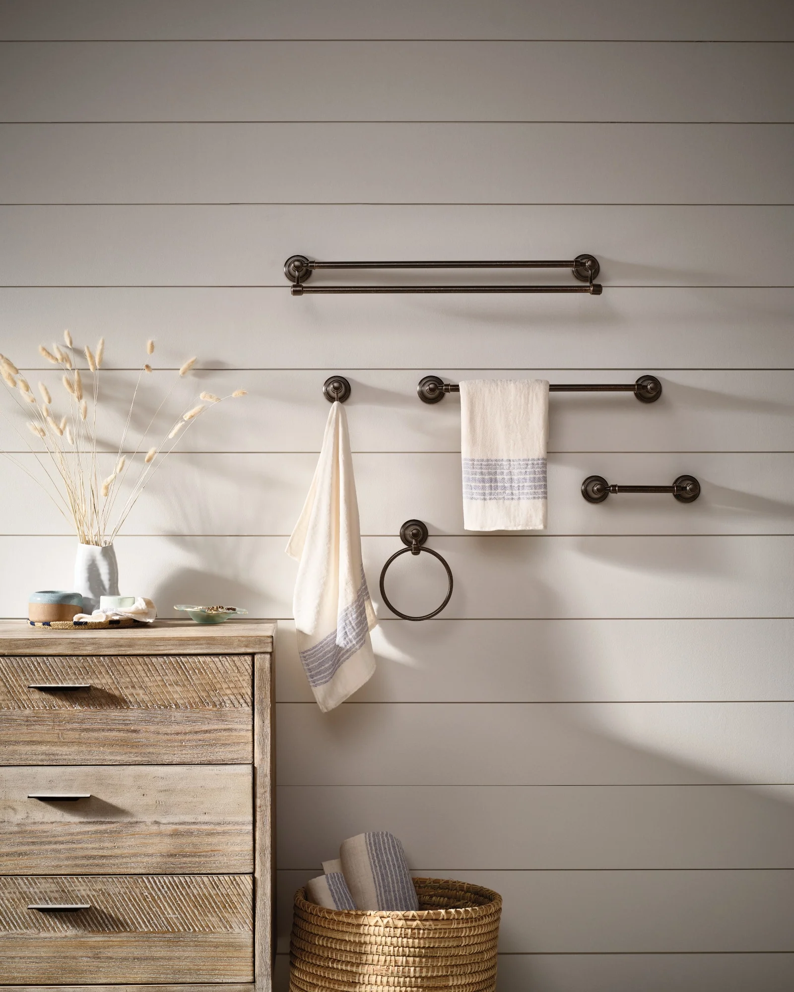 Moen Bradshaw Oil-Rubbed Bronze Wall Mount Towel Ring - Image 5