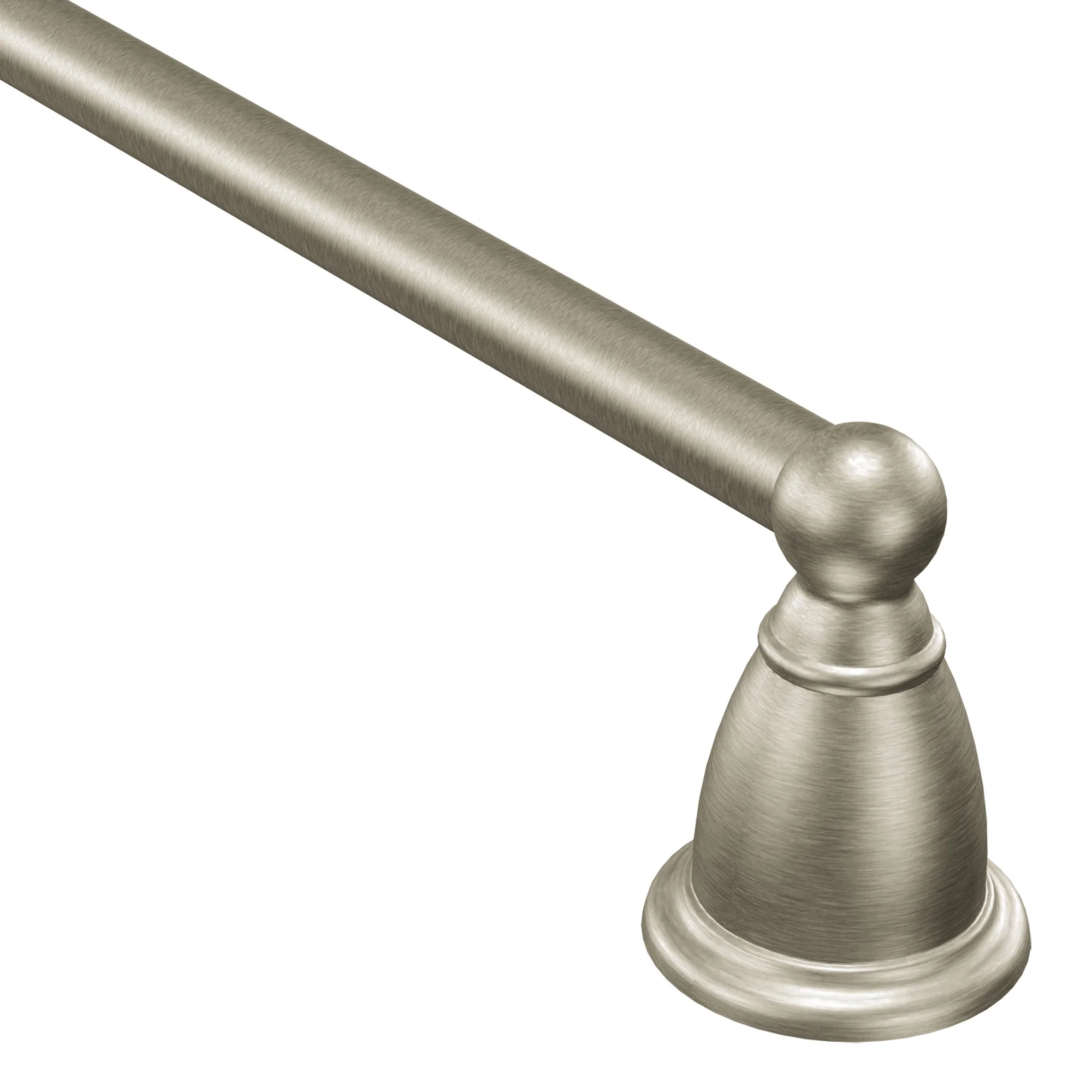 Moen Brantford 18-in Brushed Nickel Wall Mount Single Towel Bar