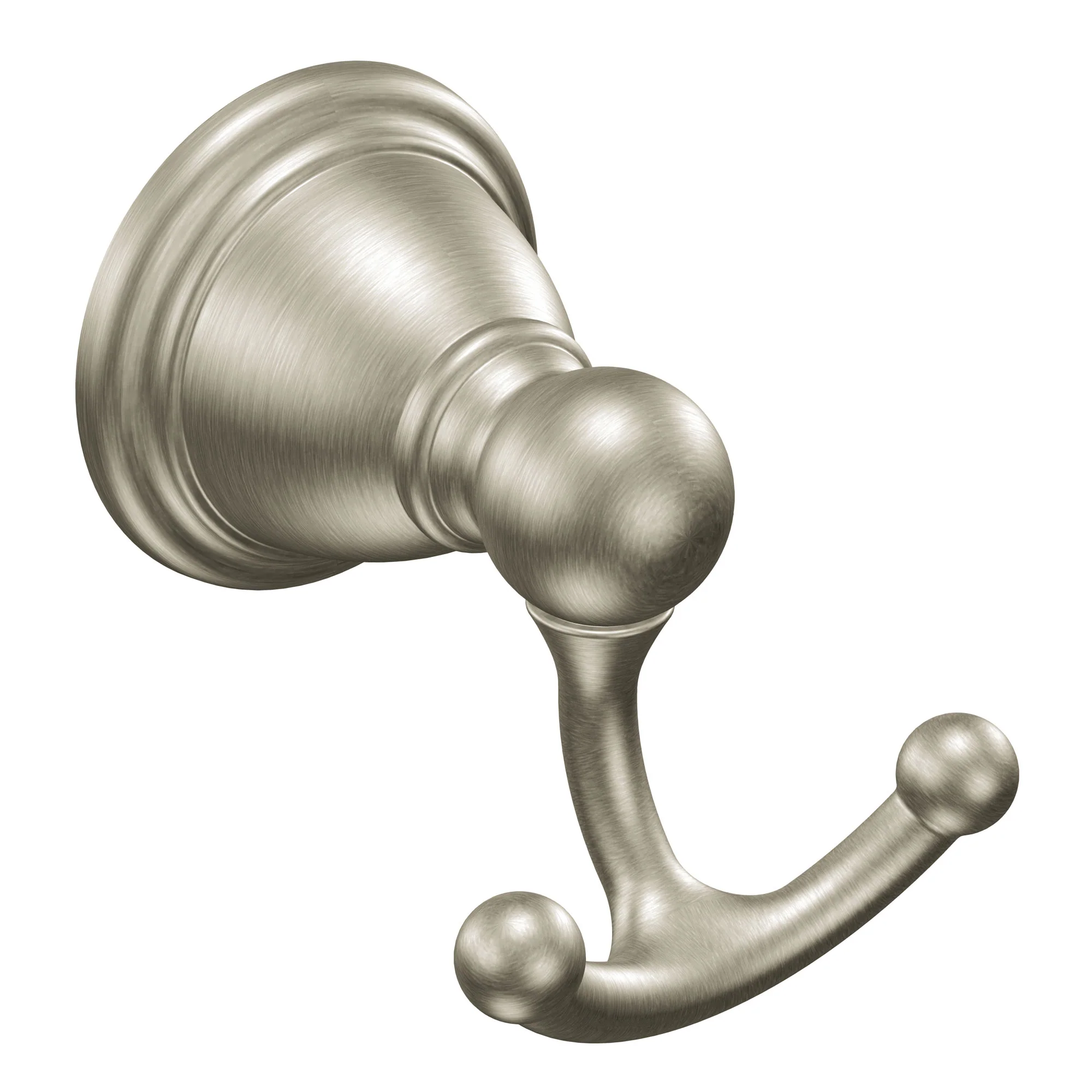Moen Brantford Double Robe Hook, Brushed Nickel