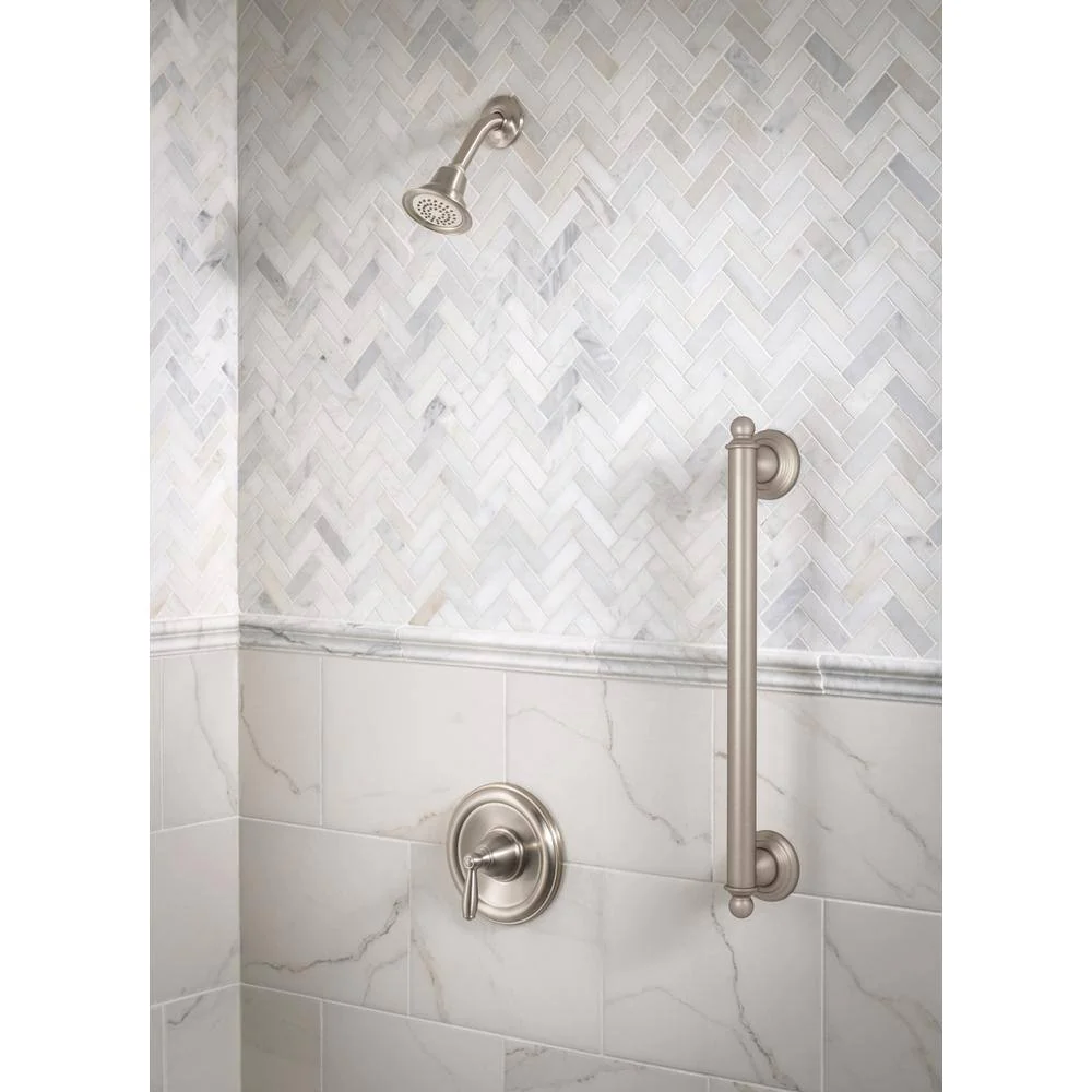 Moen Brantford Single-Handle 1-Spray Posi-Temp Tub and Shower Faucet Trim Kit in Brushed Nickel, Valve Included - Image 2