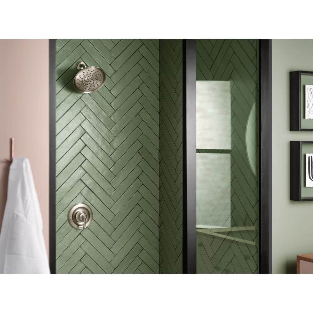 Moen Brecklyn 1‑Spray 9 in. Single Wall‑Mount Fixed Rain Shower Head in Spot Resist Brushed Nickel (SRN) - Image 5