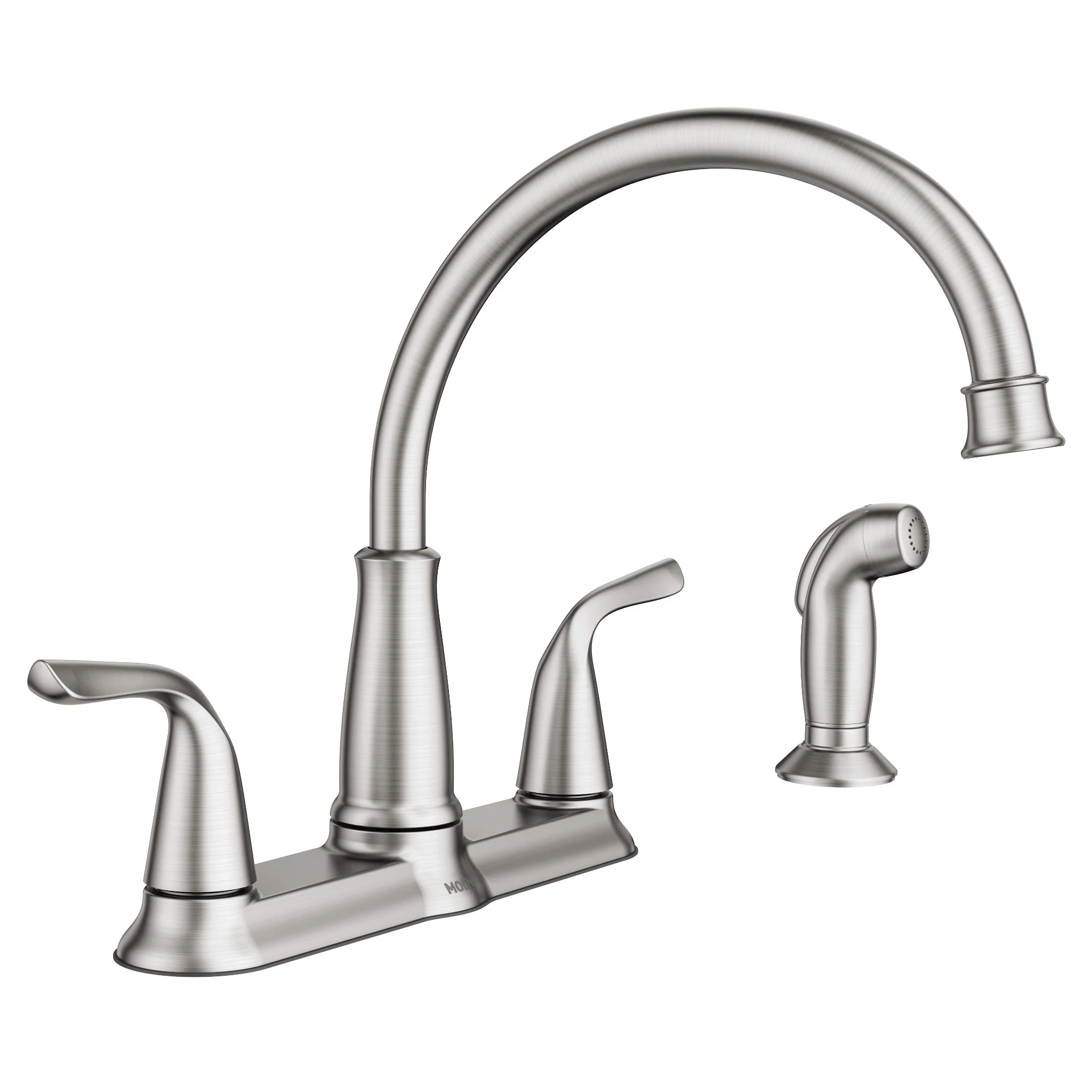 Moen Brecklyn 2-Handle Kitchen Faucet with Side Sprayer, Spot Resist Stainless
