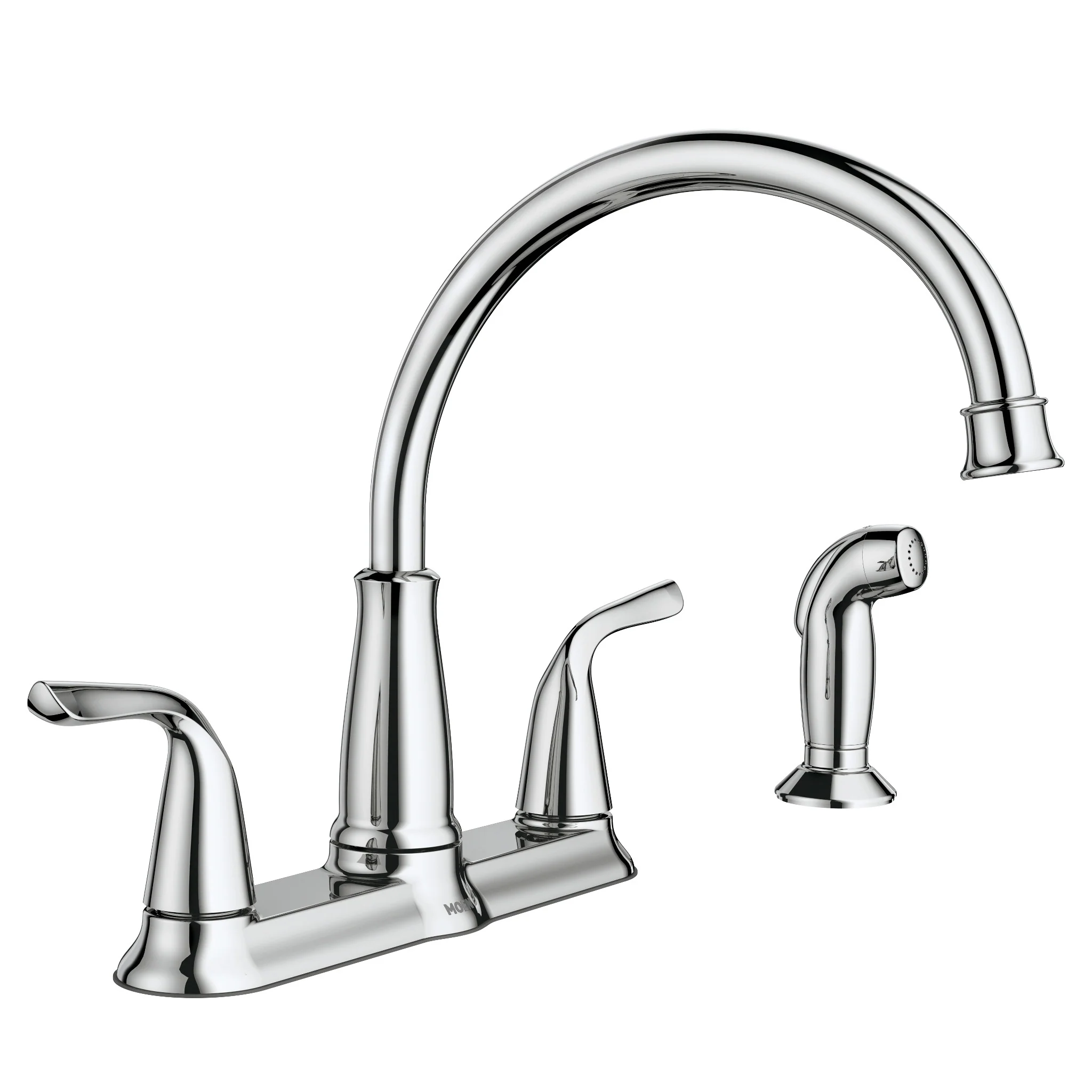Moen Brecklyn 2-Handle Kitchen Faucet with Side Sprayer, Spot Resist Stainless - Image 4