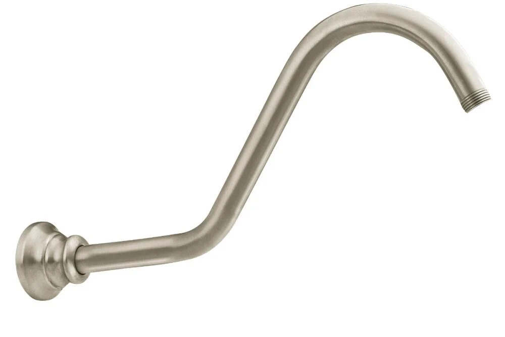 Moen Brushed Nickel Shower Arm, 13.625-in Reach - Image 2