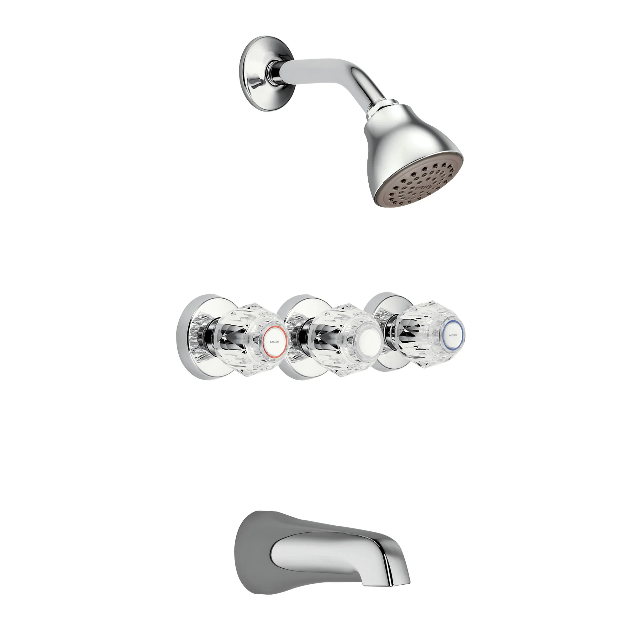 Moen Chateau 3-Handle 1-Spray Tub and Shower Faucet in Chrome, Valve Included (Model 2995EP)