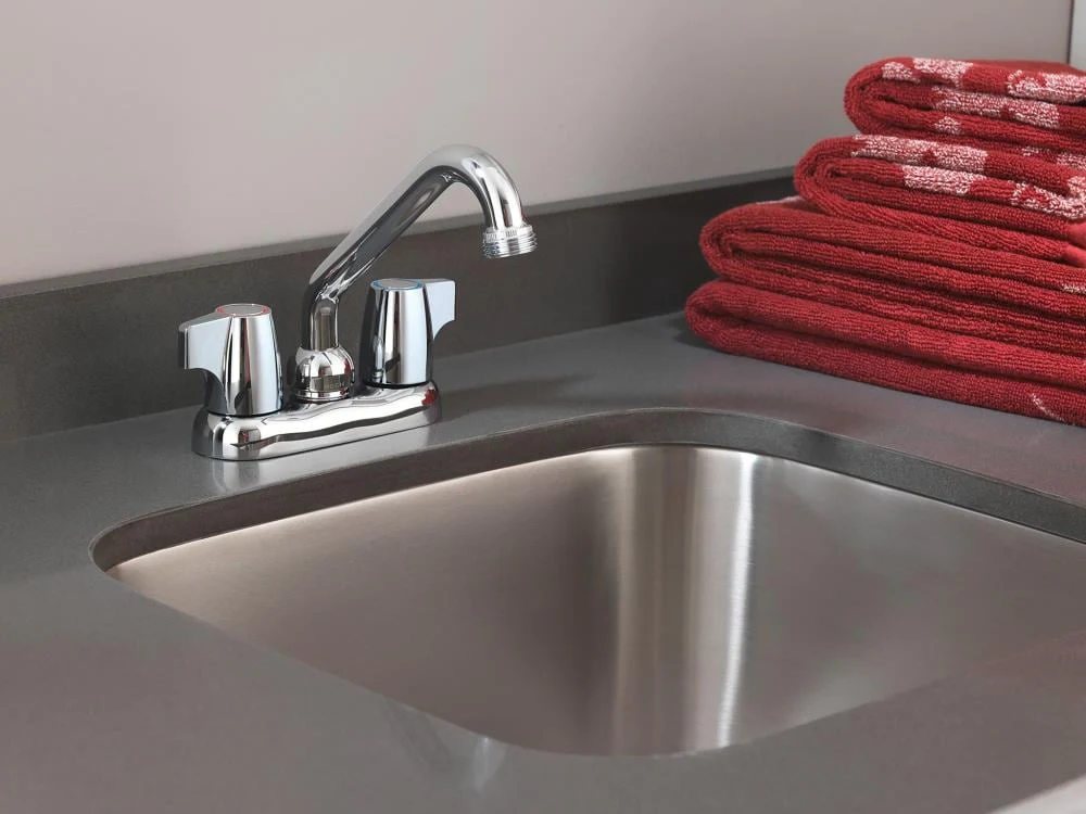 Moen Chateau Chrome 2-Handle Deck-Mount Utility Faucet