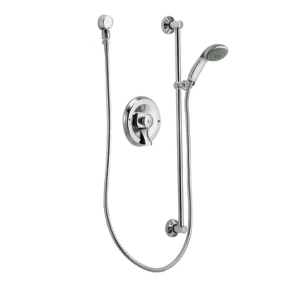 Moen Commercial Chrome Spray Shower Bar System with 2‑Way Diverter, 69-in Hose