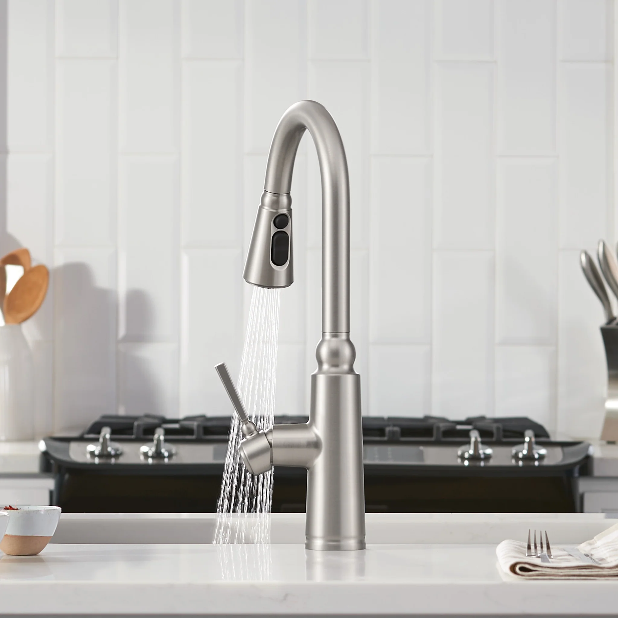 Moen Coretta Single-Handle Pull-Down Sprayer Kitchen Faucet with Reflex and Power Boost, Spot Resist Stainless - Image 3