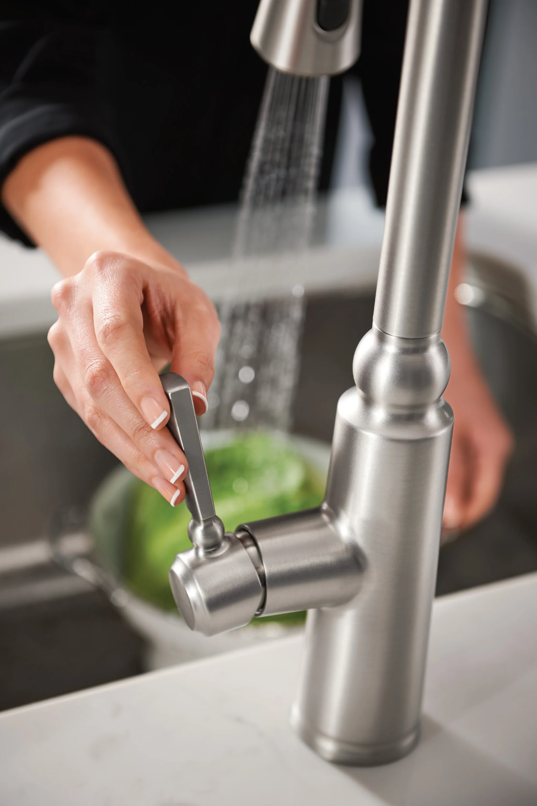 Moen Coretta Single-Handle Pull-Down Sprayer Kitchen Faucet with Reflex and Power Boost, Spot Resist Stainless - Image 6