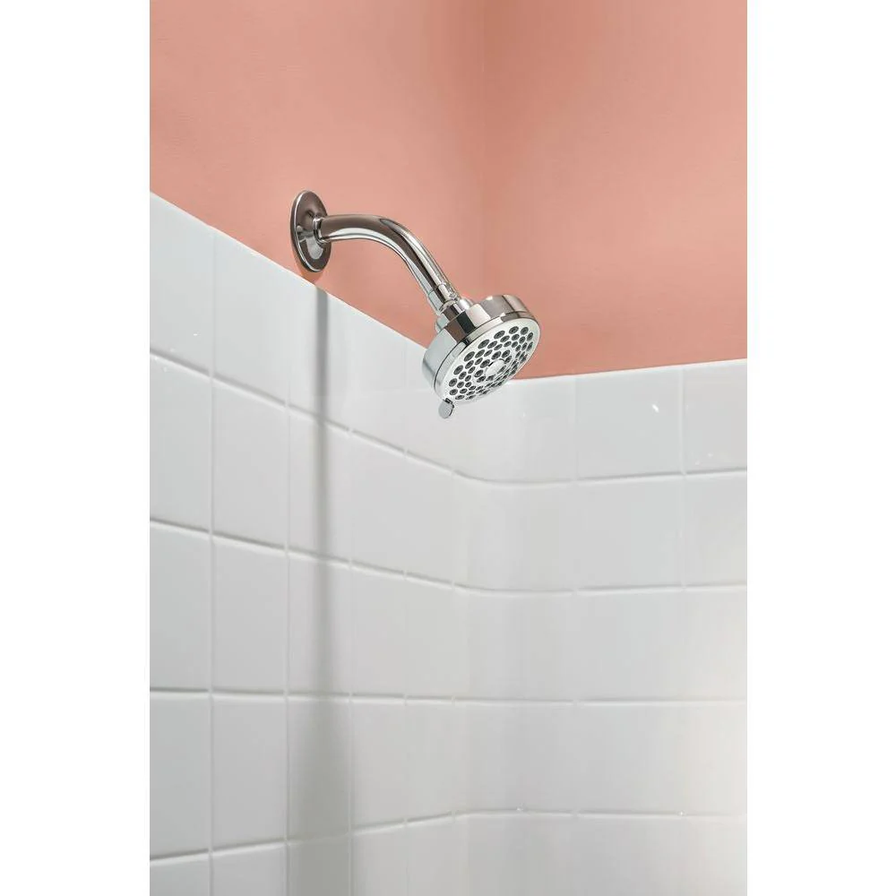 MOEN Eos 3-Spray 3.8 in. Single Wall Mount Fixed Shower Head in Chrome (1.75 GPM) - Image 4