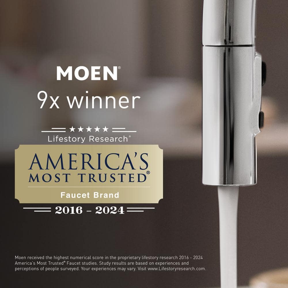 MOEN Eos 3-Spray 3.8 in. Single Wall Mount Fixed Shower Head in Chrome (1.75 GPM) - Image 8