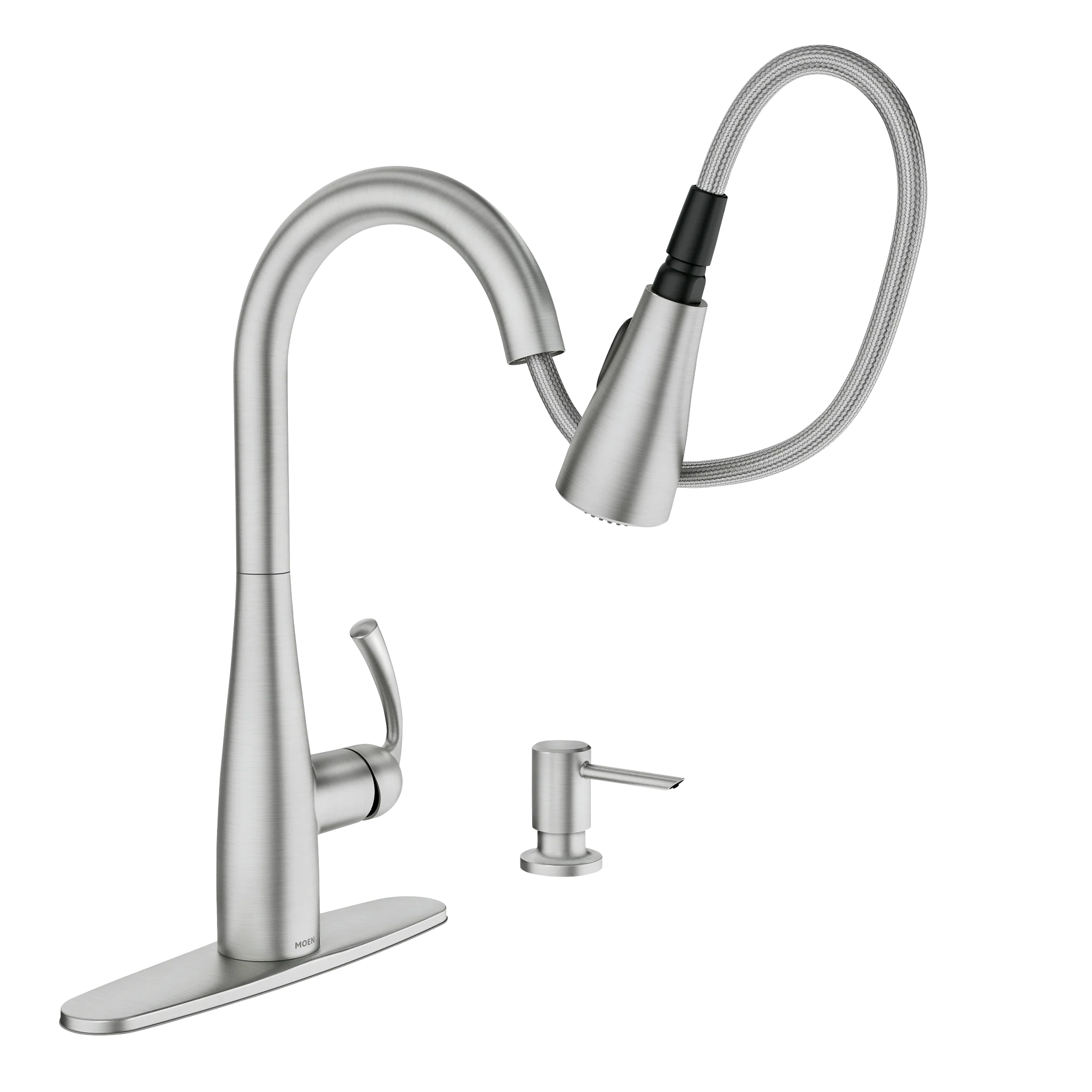 Moen Essie Single-Handle Pull-Down Kitchen Faucet with Reflex and Power Clean, Spot Resist Stainless (87014SRS) - Image 2