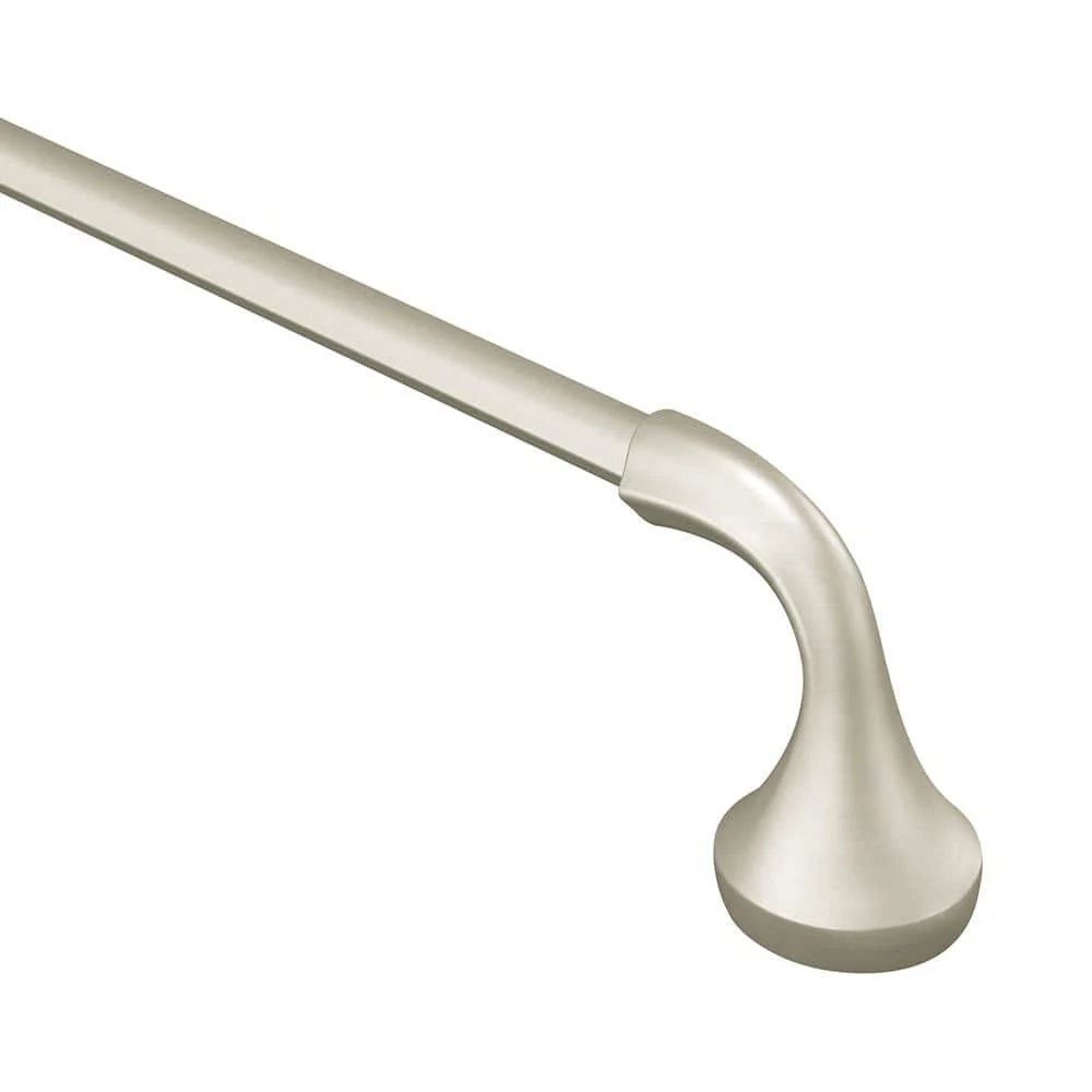 Moen Eva 4-Piece Bath Hardware Set with 24 in. Towel Bar, Paper Holder, Towel Ring, and Robe Hook in Brushed Nickel - Image 8