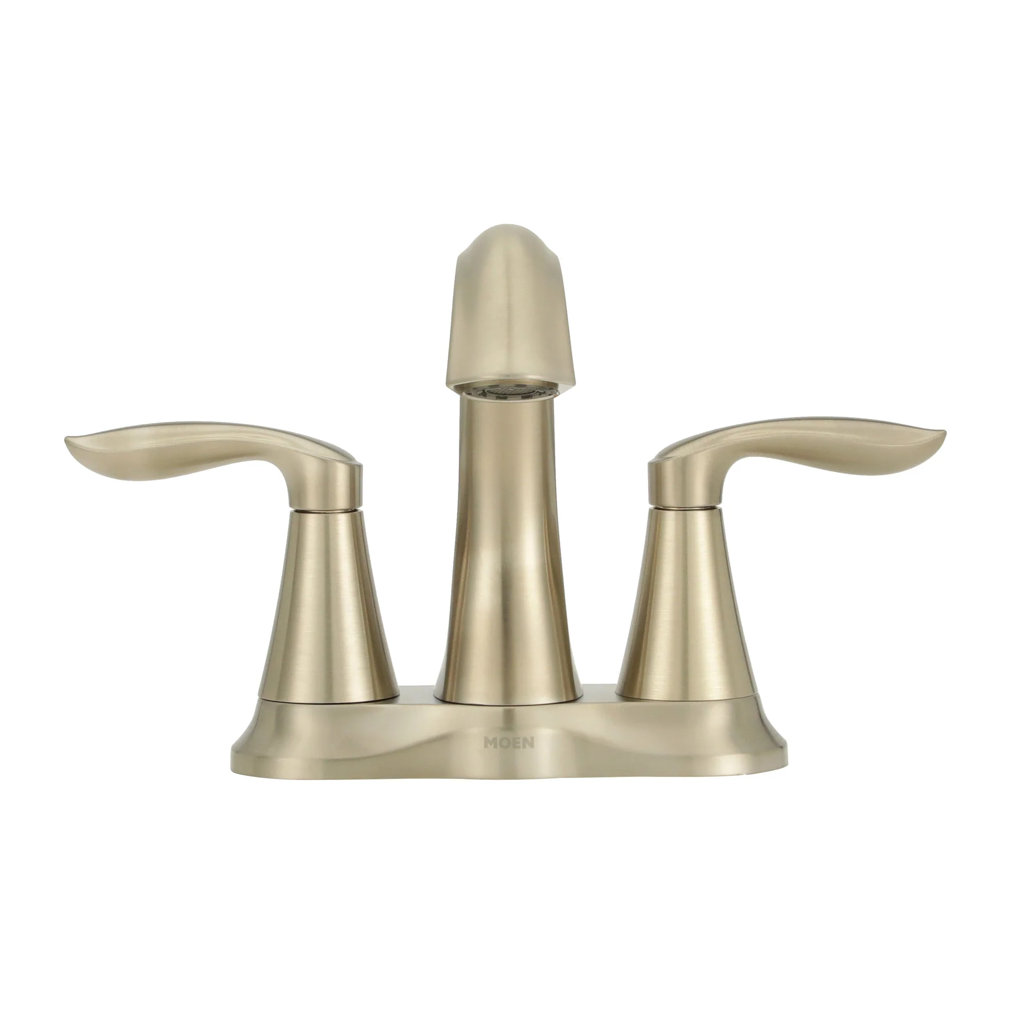 Moen Eva Brushed Nickel 2-Handle 4-in Centerset WaterSense Bathroom Sink Faucet with Drain - Image 2
