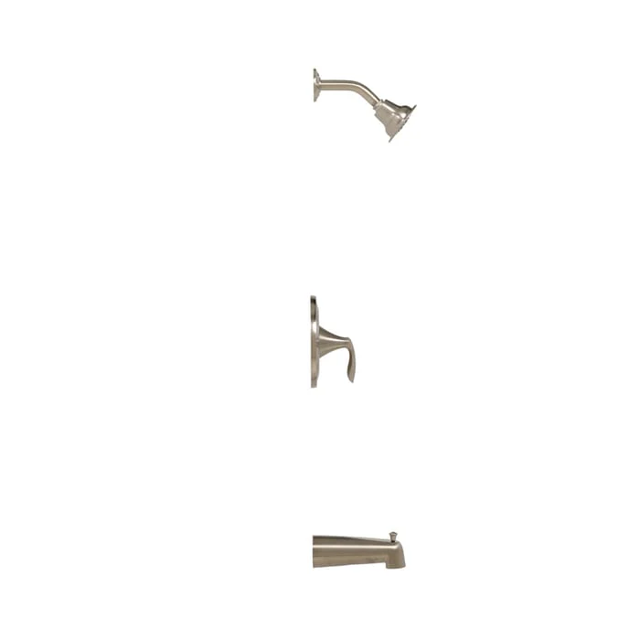 Moen Eva Single-Handle 1-Spray Posi-Temp Tub and Shower Faucet with Valve, Brushed Nickel (Valve Included)