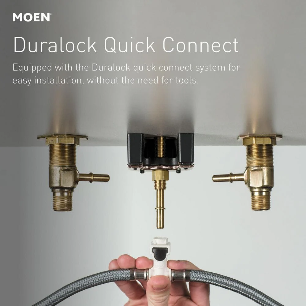 Moen Genta 8 in. Widespread 2-Handle Bathroom Faucet with Drain and Valve in Matte Black - Image 5
