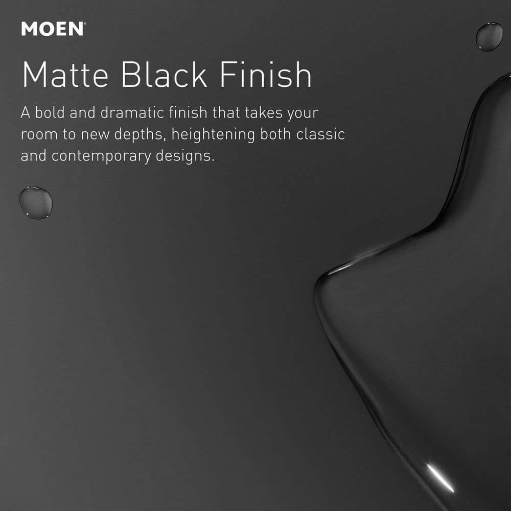 Moen Genta 8 in. Widespread 2-Handle Bathroom Faucet with Drain and Valve in Matte Black - Image 8