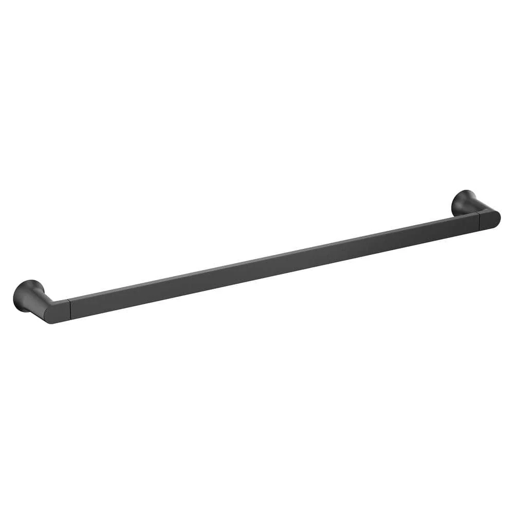 Moen Genta Collection 24-in Matte Black Wall-Mount Single Towel Bar