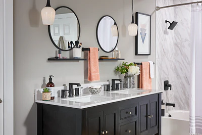 Moen Genta LX 7-in Matte Black Wall-Mount Hand Towel Bar - Image 4