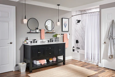 Moen Genta LX 7-in Matte Black Wall-Mount Hand Towel Bar - Image 5