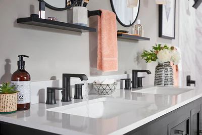 Moen Genta LX 7-in Matte Black Wall-Mount Hand Towel Bar - Image 7