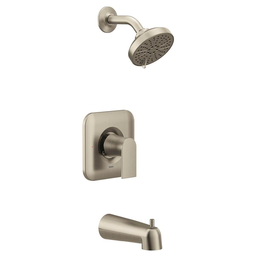 Moen Genta LX Single-Handle 3-Spray Posi-Temp Tub and Shower Faucet Trim Kit in Brushed Nickel (Valve Not Included)