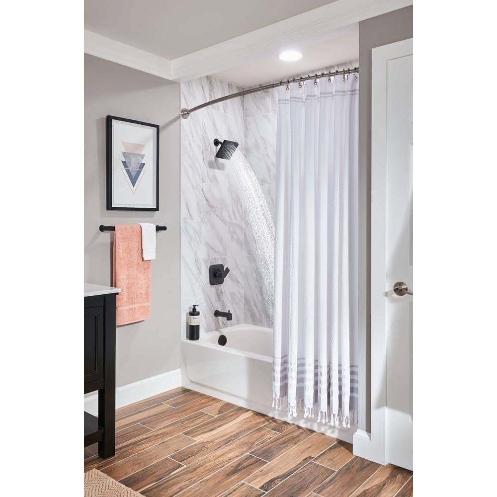 Moen Genta Single-Handle 1-Spray Tub and Shower Faucet in Matte Black, Valve Included (82760BL) - Image 5