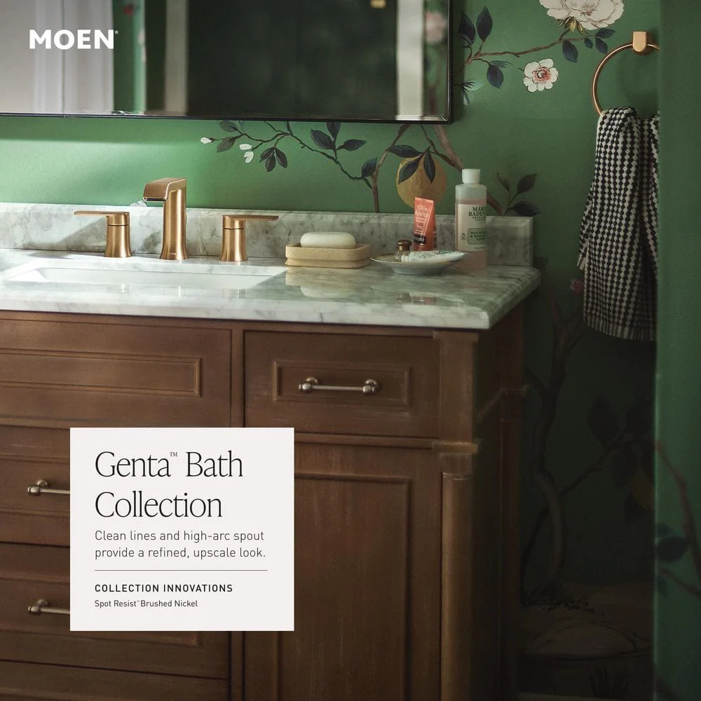 Moen Genta Single Handle Single Hole Bathroom Faucet in Bronzed Gold - Image 3