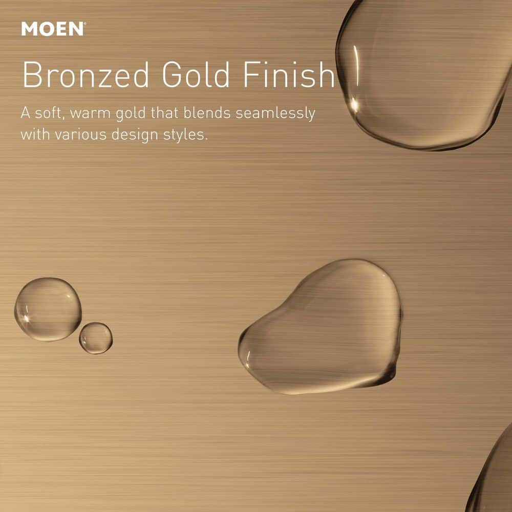 Moen Genta Single Handle Single Hole Bathroom Faucet in Bronzed Gold - Image 8