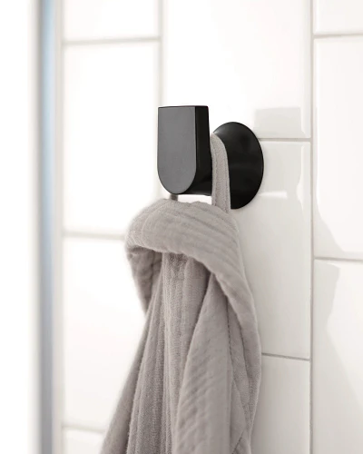 Moen Genta Single Hook Matte Black Towel Hook - Image 2
