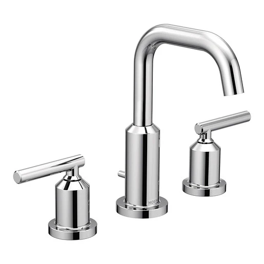 Moen Gibson 8 in. Widespread 2‑Handle High-Arc Bathroom Faucet in Chrome (Valve Not Included)