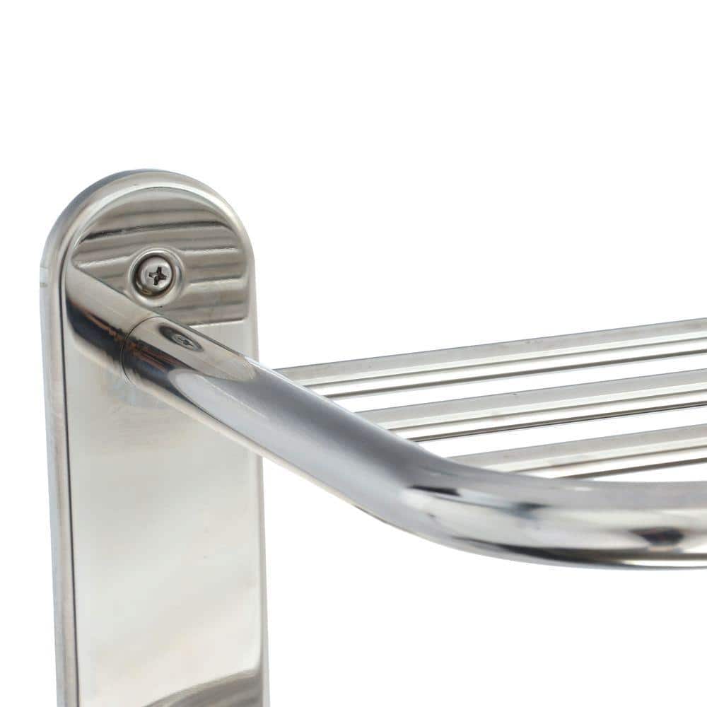 Moen Hotel 24 in. W Towel Shelf with Towel Bar in Polished Stainless Steel - Image 2