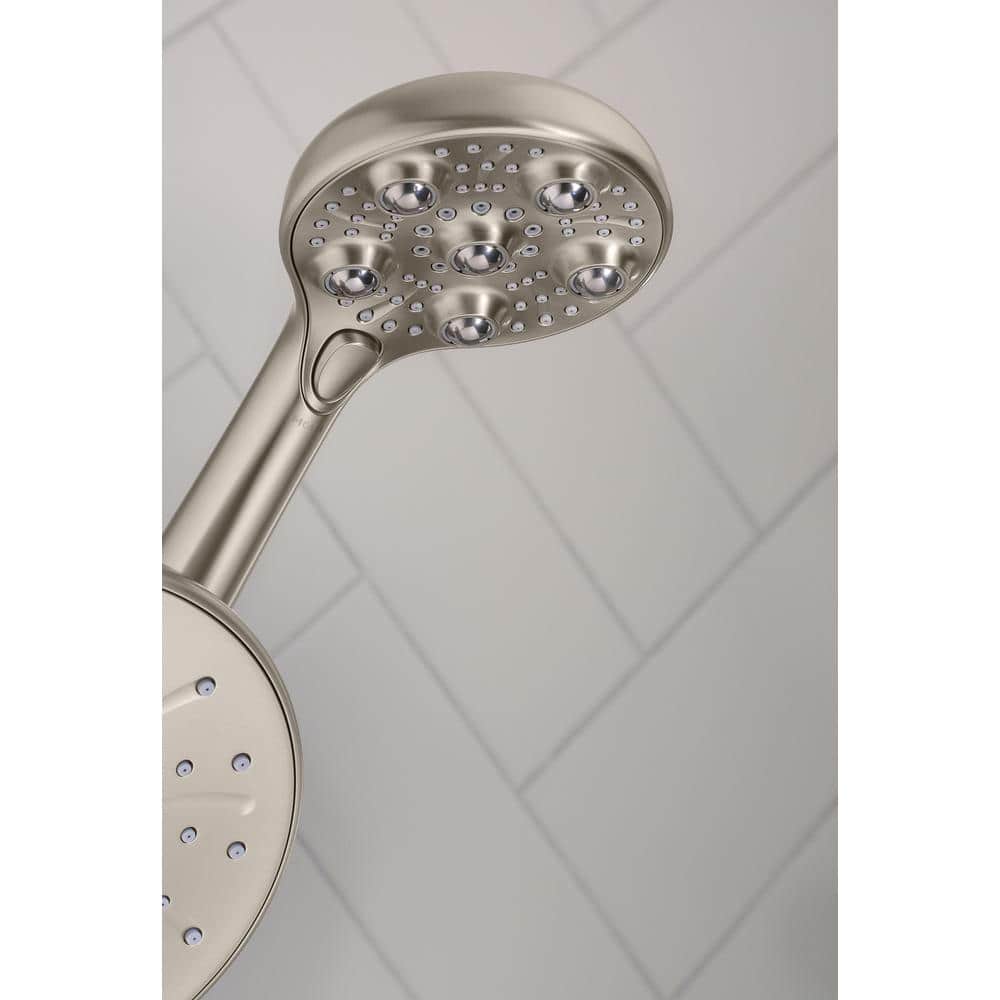 Moen HydroRoller Massage 3-Spray 7.5 in. Dual Handheld Shower Head with Body Spray, Spot Resist Brushed Nickel - Image 5