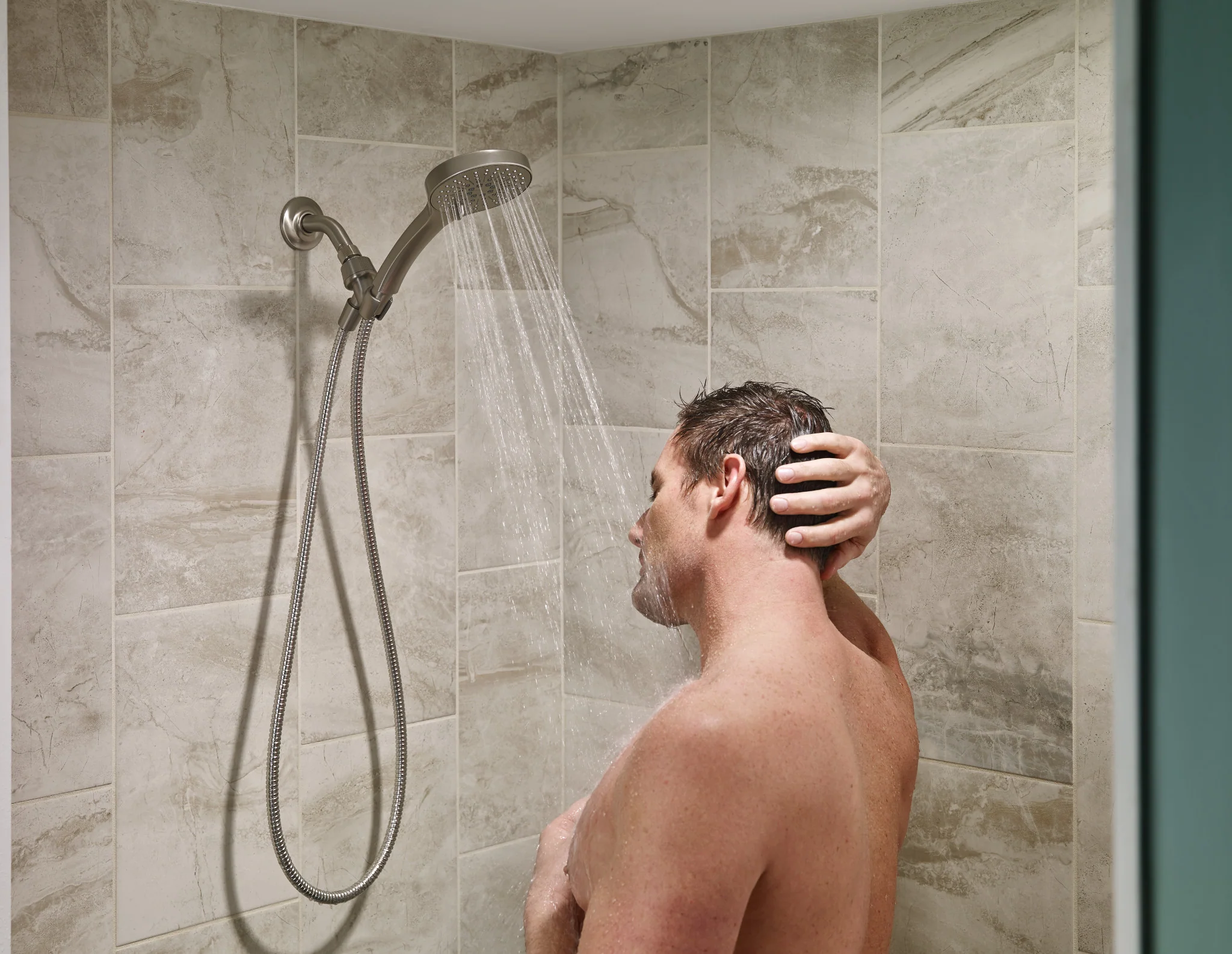 Moen Iso 6‑Spray 4.5 in. Handheld Rain Shower Head, Spot Resist Brushed Nickel (Eco)