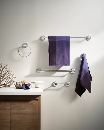 Moen Iso Pivoting Double Post Toilet Paper Holder in Chrome - Image 3