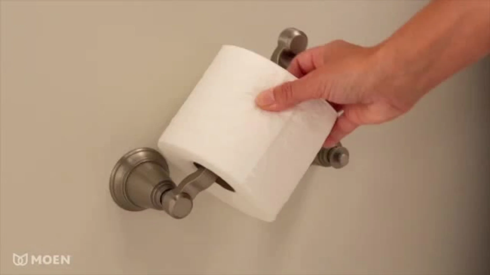 Moen Iso Pivoting Double Post Toilet Paper Holder in Chrome - Image 4
