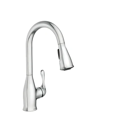 Moen Kaden Single-Handle Pull-Down Sprayer Kitchen Faucet with Reflex, Power Clean and Soap Dispenser in Chrome
