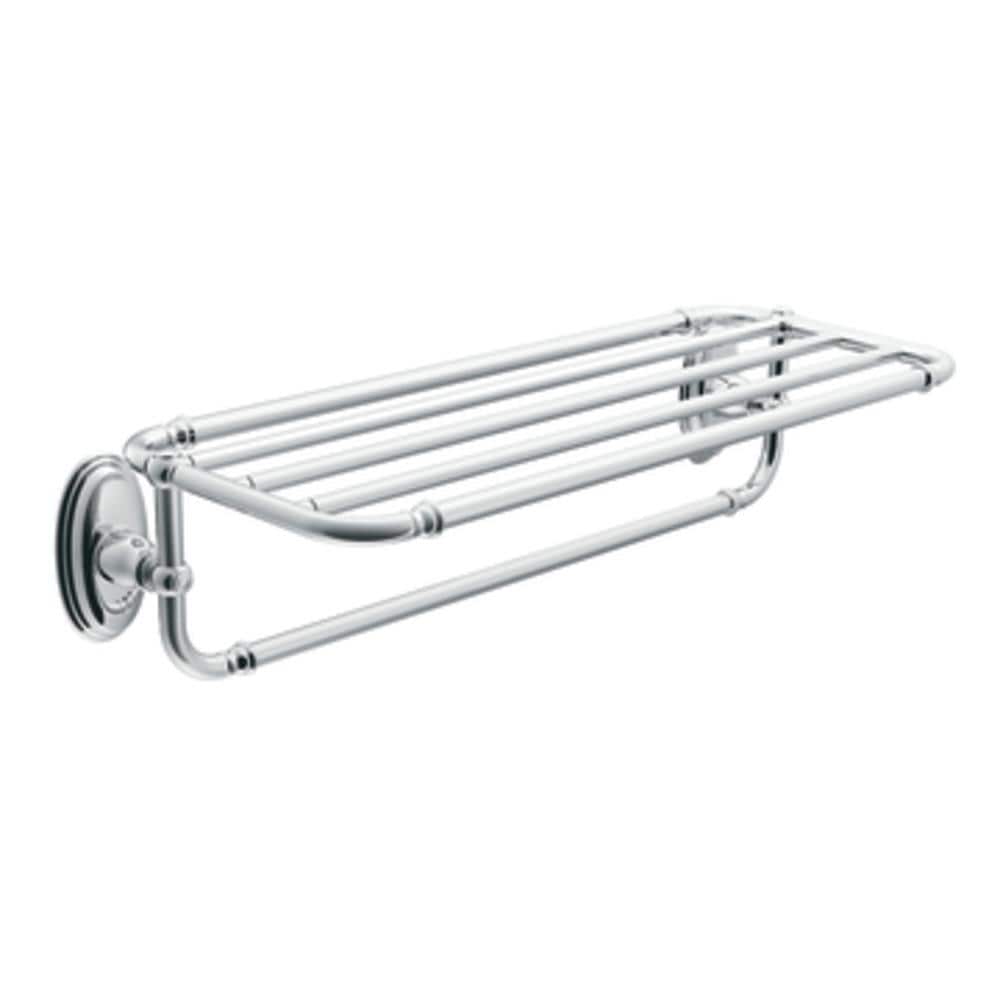 Moen Kingsley Chrome Wall Mount Towel Rack, 26.8 x 6.43 x 9.6 in