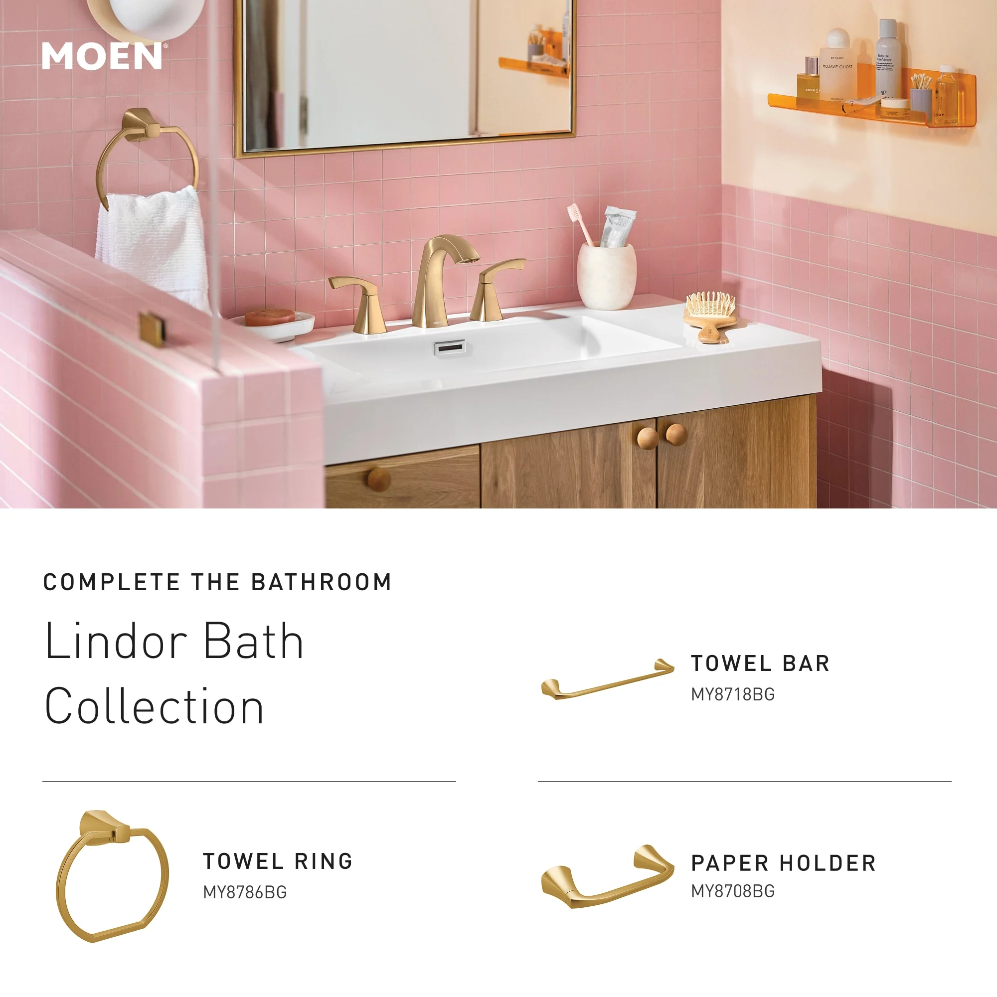 Moen Lindor Spot Resist Brushed Nickel 1-Handle Bathtub and Shower Faucet with Valve - Image 8