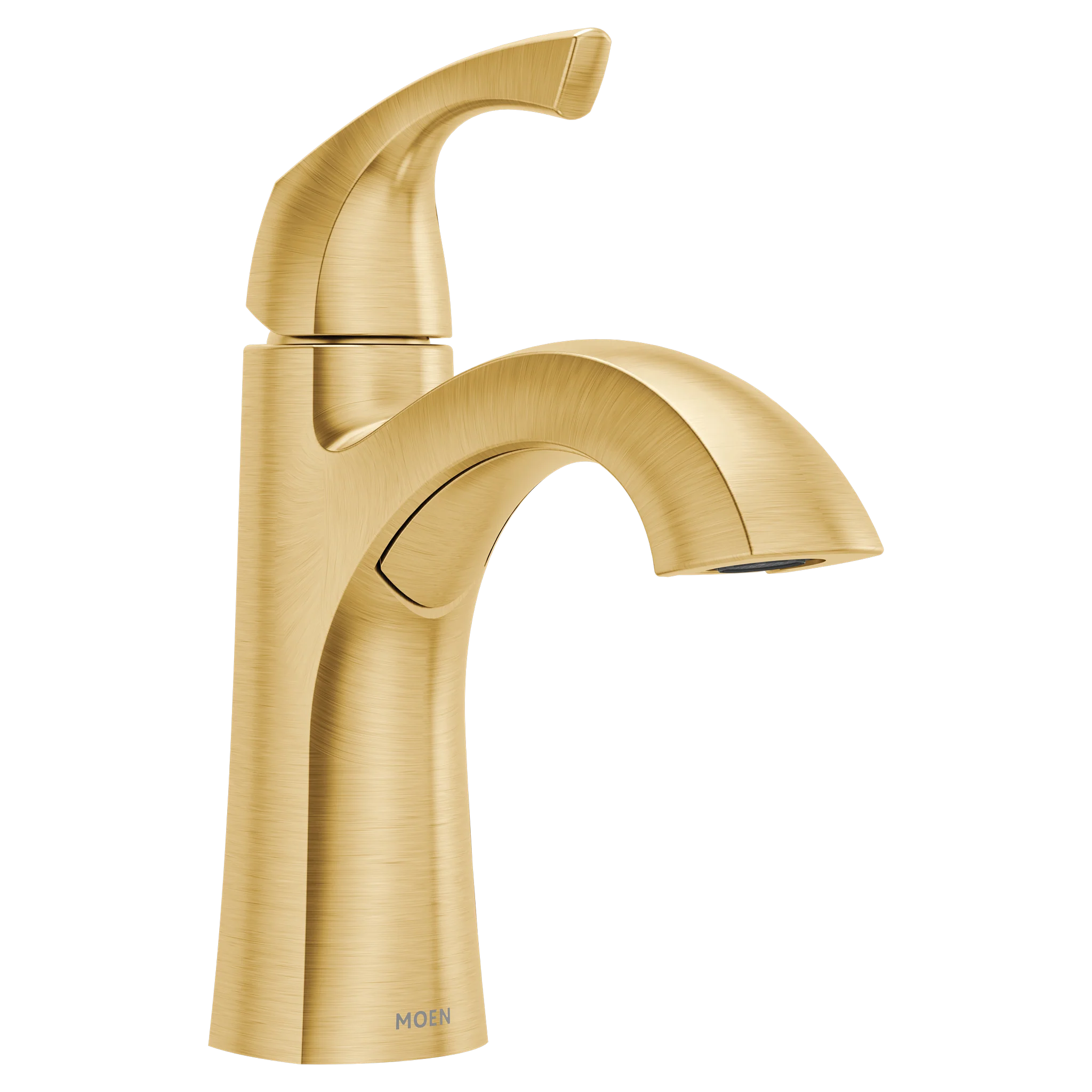 Moen Lindor Spot Resist Brushed Nickel 1-Handle Single-Hole/4-in Centerset WaterSense Bathroom Sink Faucet