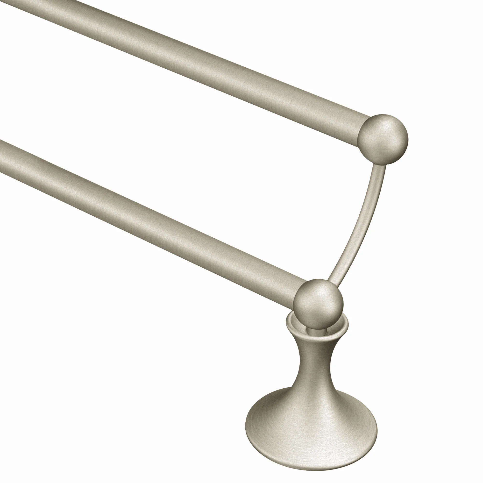 Moen Lounge 24-in Chrome Wall Mount Double Towel Bar, DN7722CH