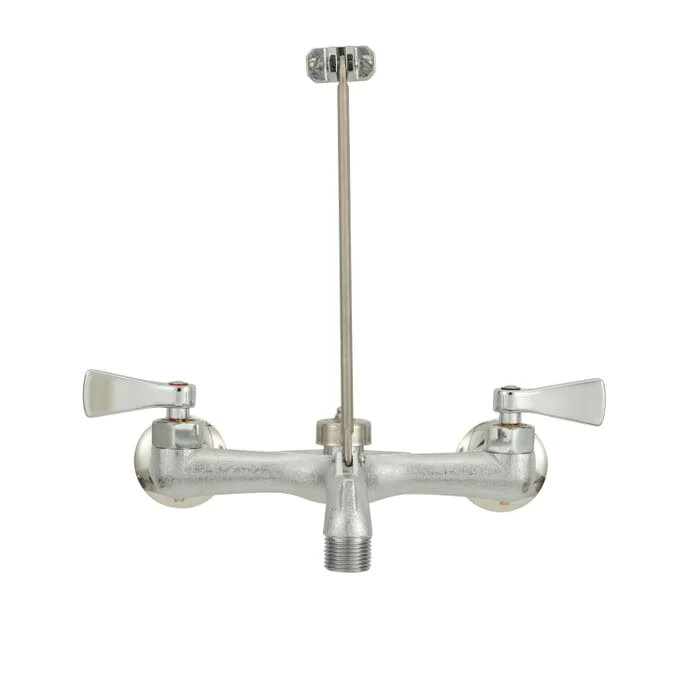 Moen M-DURA Commercial 2-Handle Wall-Mount Service Sink Faucet in Rough Chrome, Model 8230