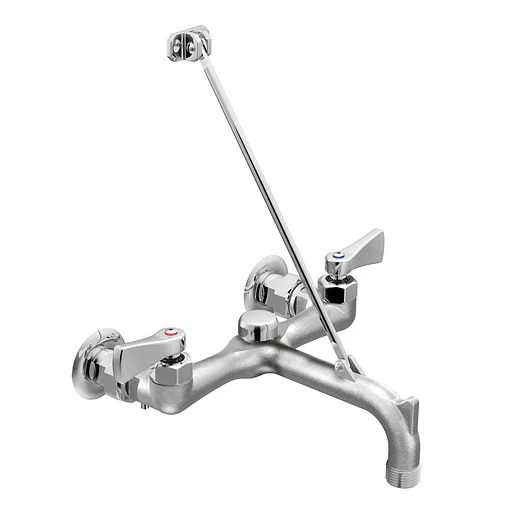 Moen M-DURA Commercial 2-Handle Wall-Mount Service Sink Faucet in Rough Chrome, Model 8230 - Image 2