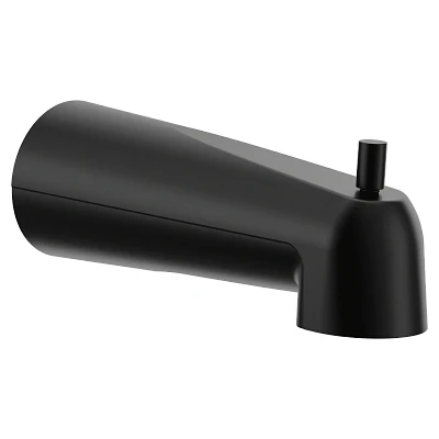 Moen Matte Black Diverter Bathtub Spout, 6-1/2 in Length, 1/2 in CC Connection (Model 3839BL) - Image 2