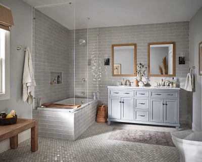 Moen Oxby Spot Resist Brushed Nickel 1‑Handle Tub/Shower Faucet with Valve - Image 2