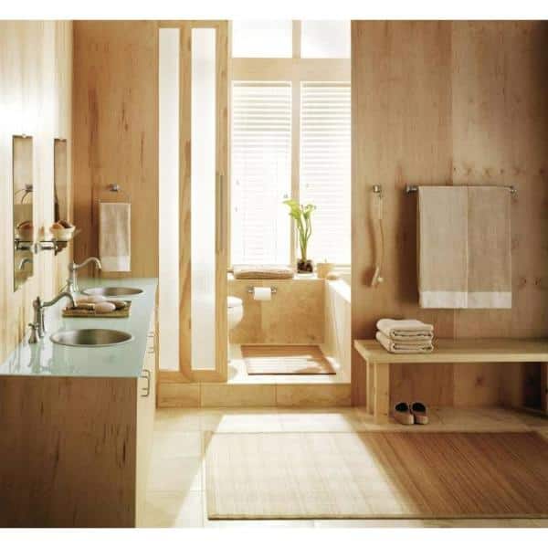 MOEN Retreat 22 in. Wall-Mount Clear Tempered Glass Shelf in Brushed Nickel (5.9 in. D x 2.6 in. H) - Image 3